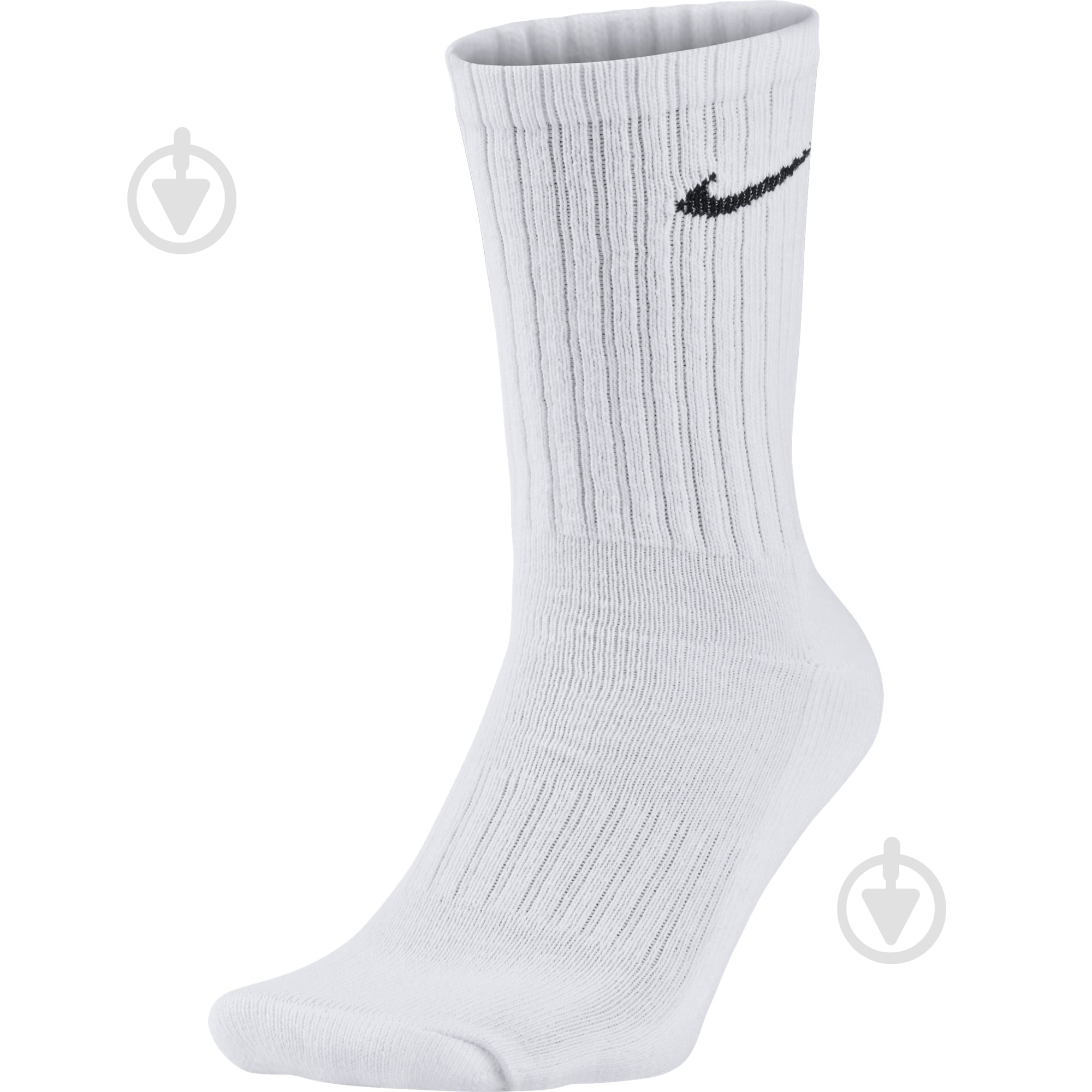 Носки Nike CUSHION 3P SX4508-101 р.46-50 белый 3 пари шт. - фото 1