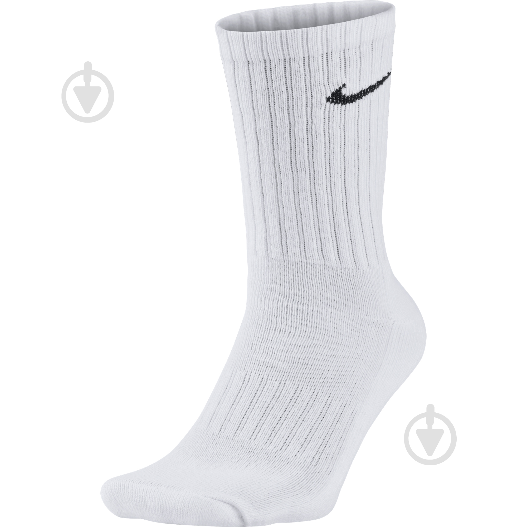 Носки Nike CUSHION 3P SX4508-101 р.34-38 белый 3 пари шт. - фото 1