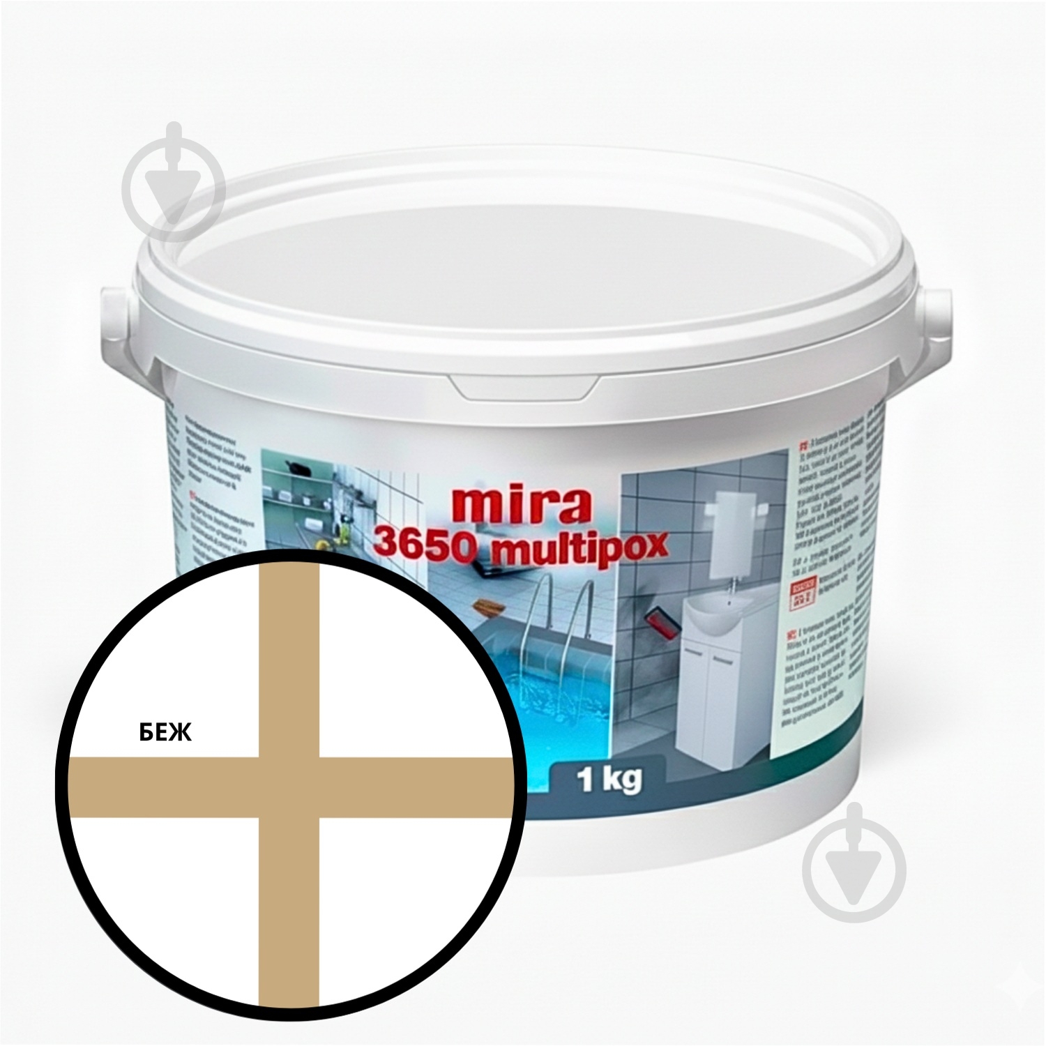 Затирка для плитки Mira 3650 multiрох 1 кг бежевый - фото 1 Затирка для плитки Mira 3650 multiрох 1 кг бежевый - фото 1