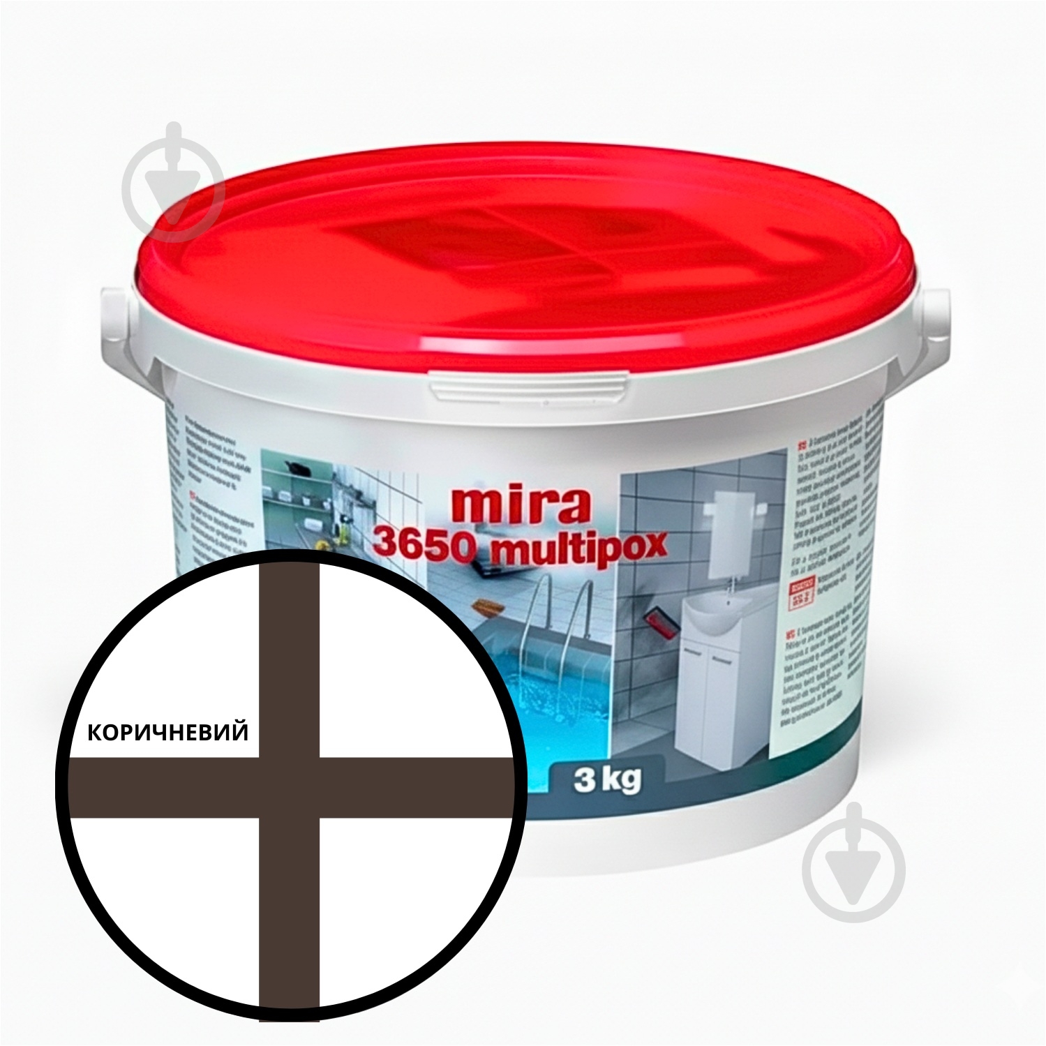 Затирка для плитки Mira 3650 multiрох 3 кг коричневый - фото 1
