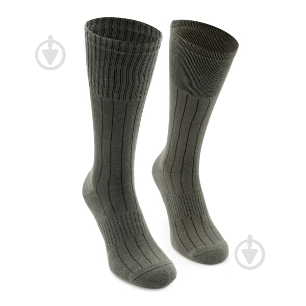 Шкарпетки трекінгові Львівська Шкарпеткова Кооператива Набір "Військовий" оливкового кольору, (2 пари) р.44-46 [055] Khaki 2 - фото 1