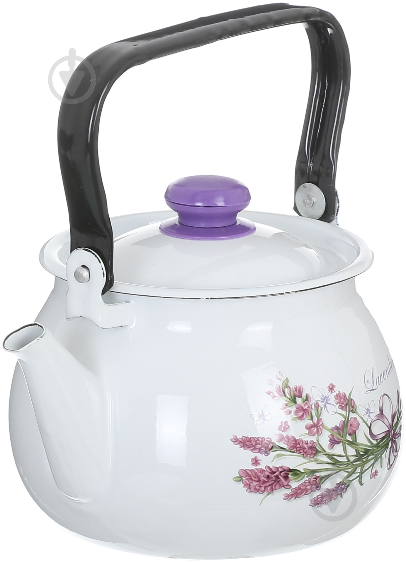 Чайник Idilia эмалированный Букет лаванды 2,5 л - фото 2
