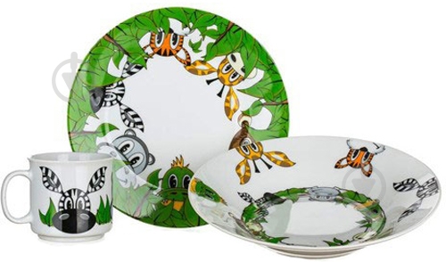 Набор детской посуды Friens from Jungle 3 предмета 60YDDS03E-A Banquet - фото 1 Набор детской посуды Friens from Jungle 3 предмета 60YDDS03E-A Banquet - фото 1