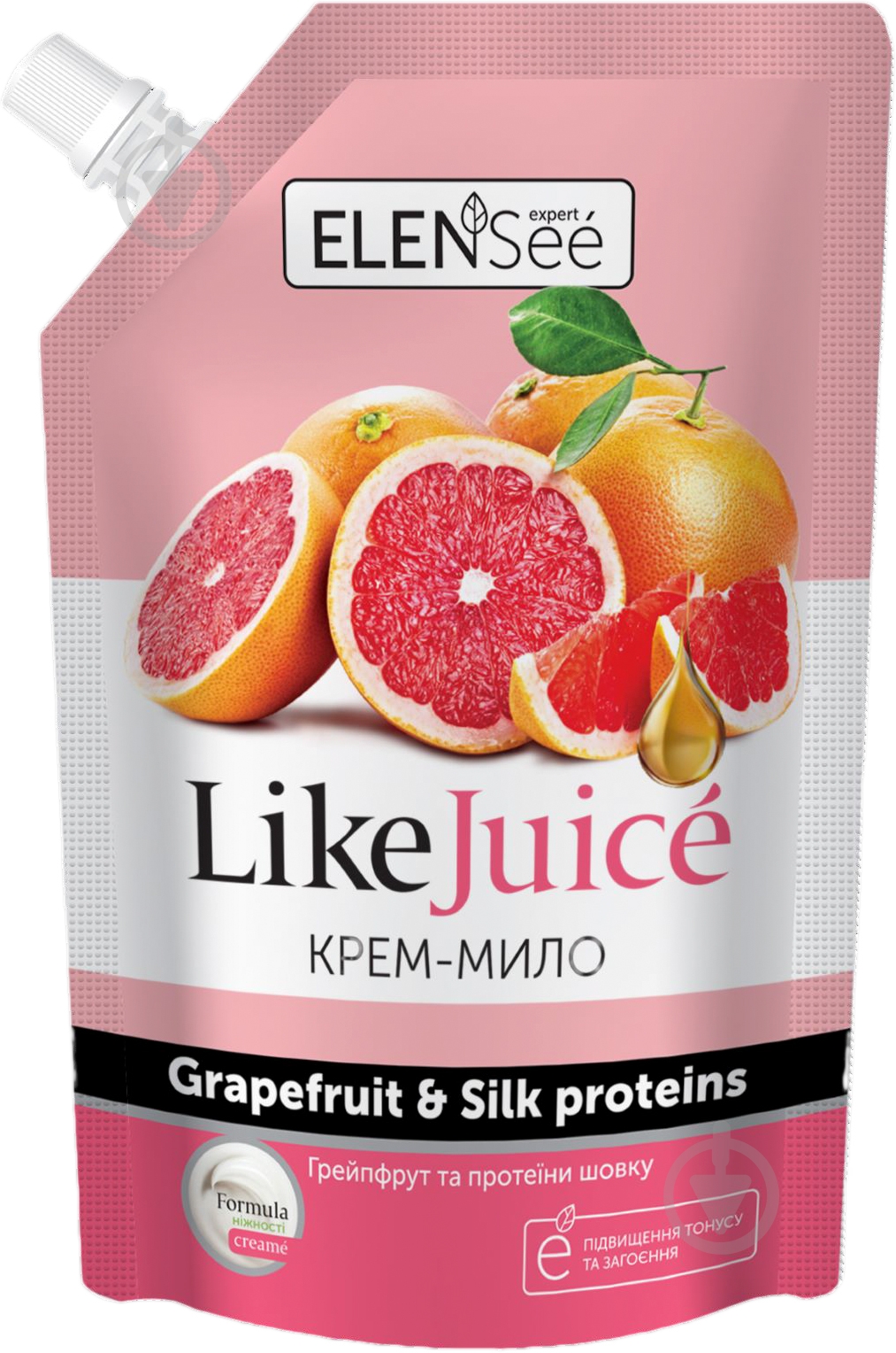 Крем-мило LIKE JUICE Грейпфрут та Протеїни шовку 490 мл - фото 1