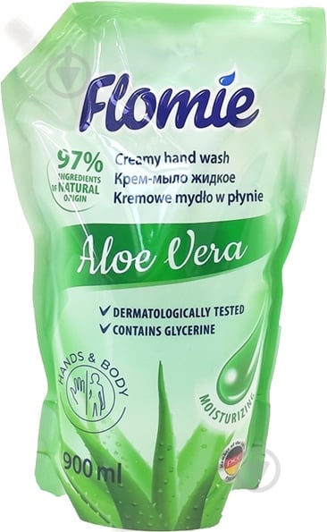 Крем-мило Flomie рідке Aloe Vera 900 мл - фото 1 Крем-мило Flomie рідке Aloe Vera 900 мл - фото 1