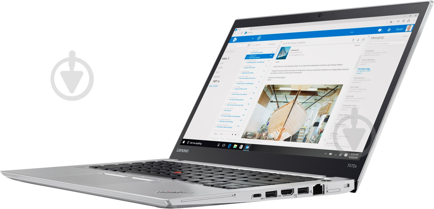 Ноутбук Lenovo ThinkPad T470s 14" (20HF004NRT) silver - фото 2 Ноутбук Lenovo ThinkPad T470s 14" (20HF004NRT) silver - фото 2