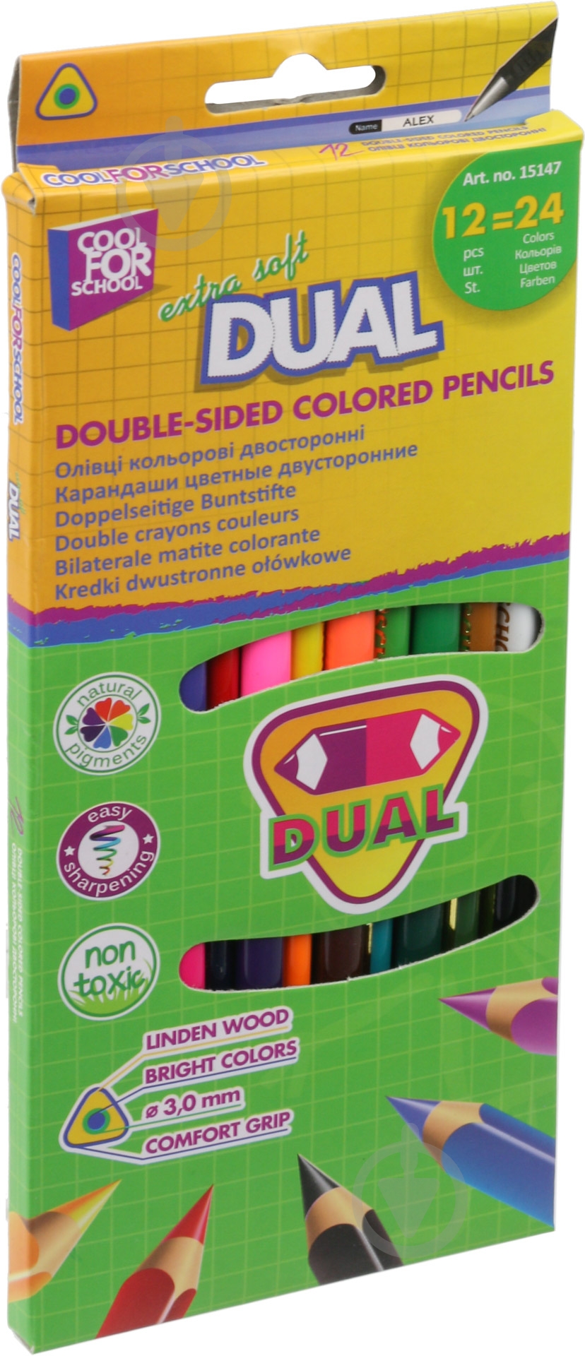 Олівці кольорові Extra Soft двосторонні Cool For School - фото 3