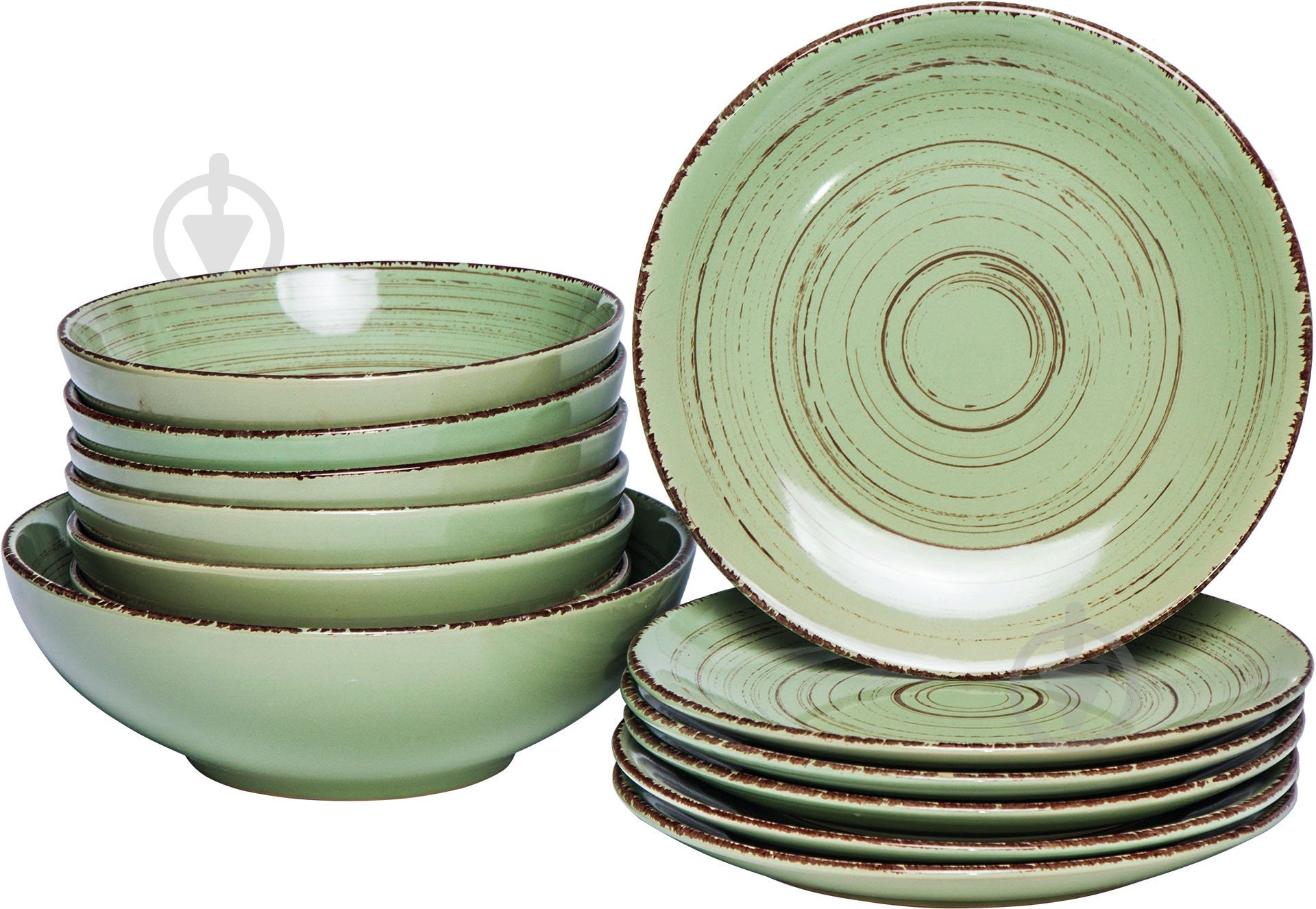 Сервіз столовий Bella Vita Antique Green 13 предметів на 6 персон - фото 1