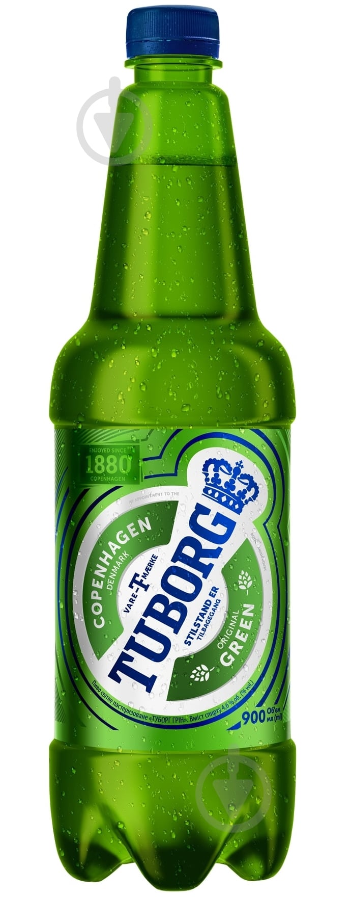 Пиво Tuborg green светлое 0,9 л - фото 1
