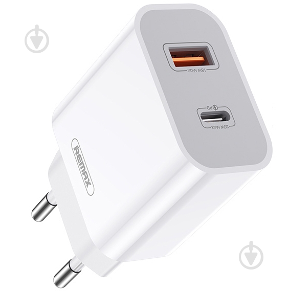 Зарядное устройство Remax Surie Series 20W PD + QC Fast Charger White (RP-U68) - фото 1