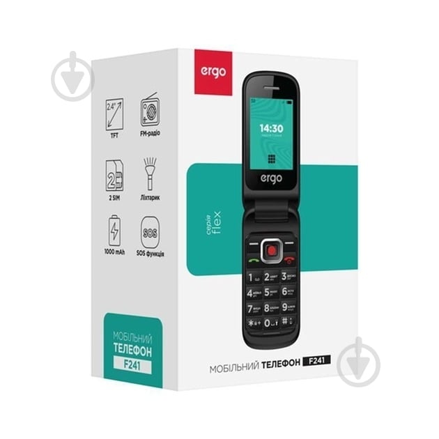 Мобільний телефон Ergo F241 Dual Sim black F241 Dual Sim (black) - фото 5