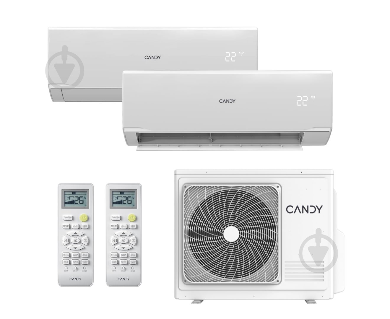 Мультиспліт-система Candy CY-09RAIN-A/CY-09RAIN-A/CY-2M14AOUT-A Pura Multi - фото 1