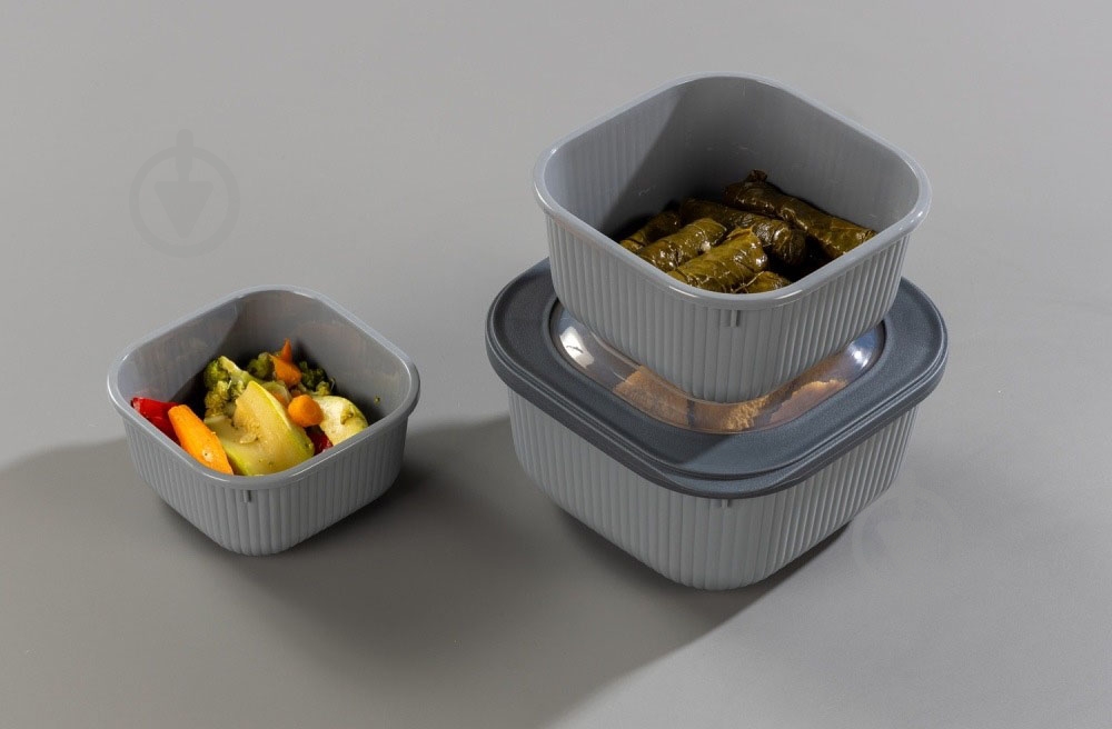 Контейнер Idea Home 00681 Line Box Gray 0.6л (00681 Gray) - фото 3
