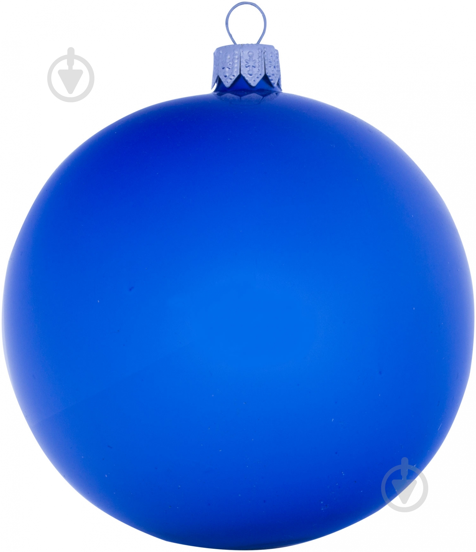 Шар стеклянный d100 100 мм синий - фото 1