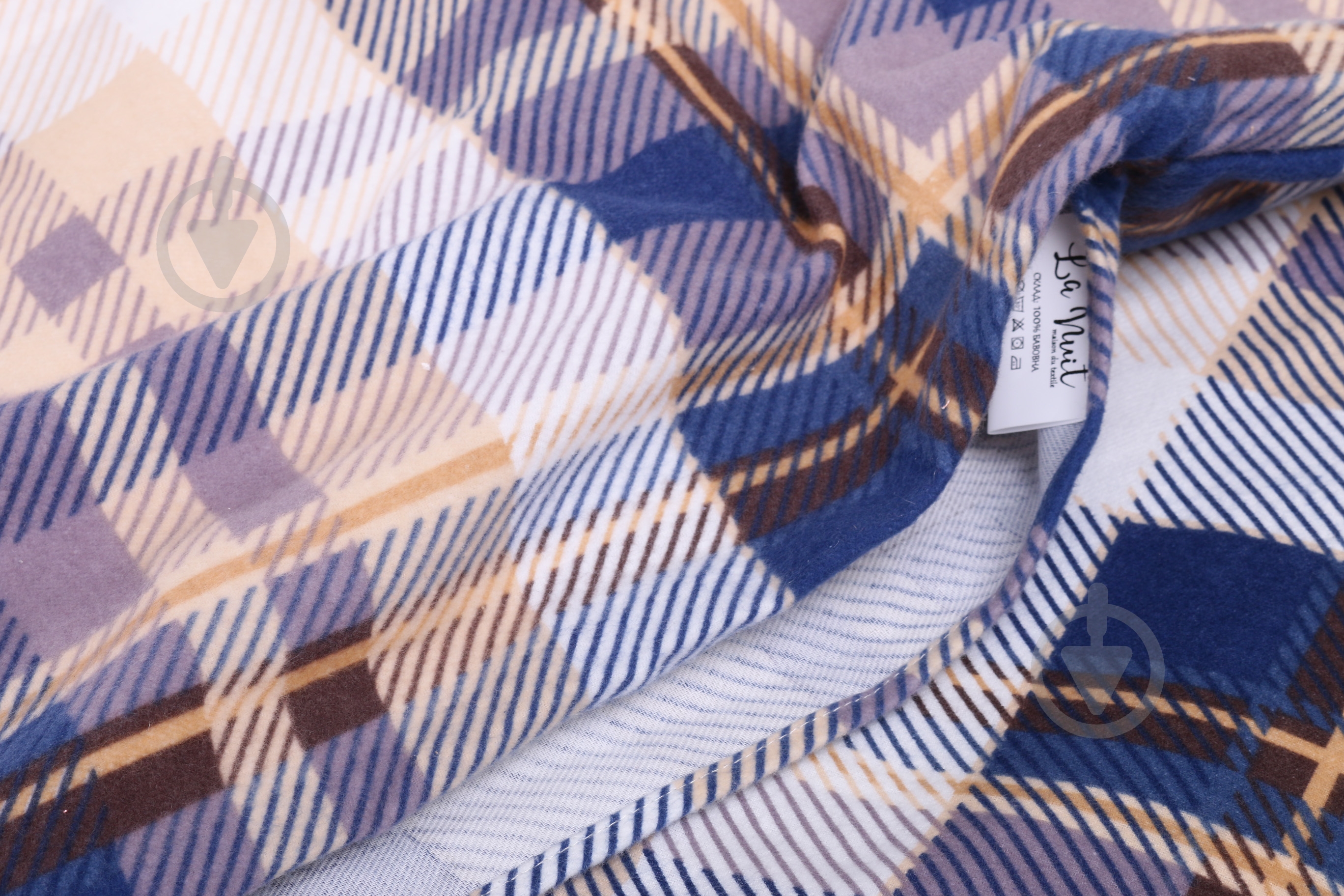 Пододеяльник Клетка синяя (фланель) 200x220 см La Nuit - фото 3 Пододеяльник Клетка синяя (фланель) 200x220 см La Nuit - фото 3