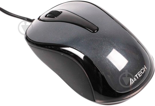 Мышь A4Tech N-360-1 (4711421865180) glossy grey - фото 3