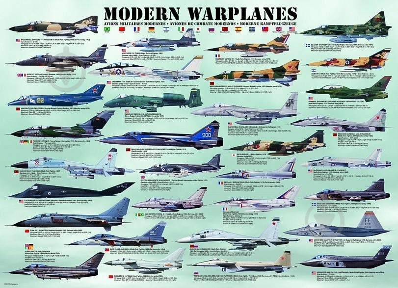 Пазл Eurographics Современные военные самолеты 6000-0076 - фото 2