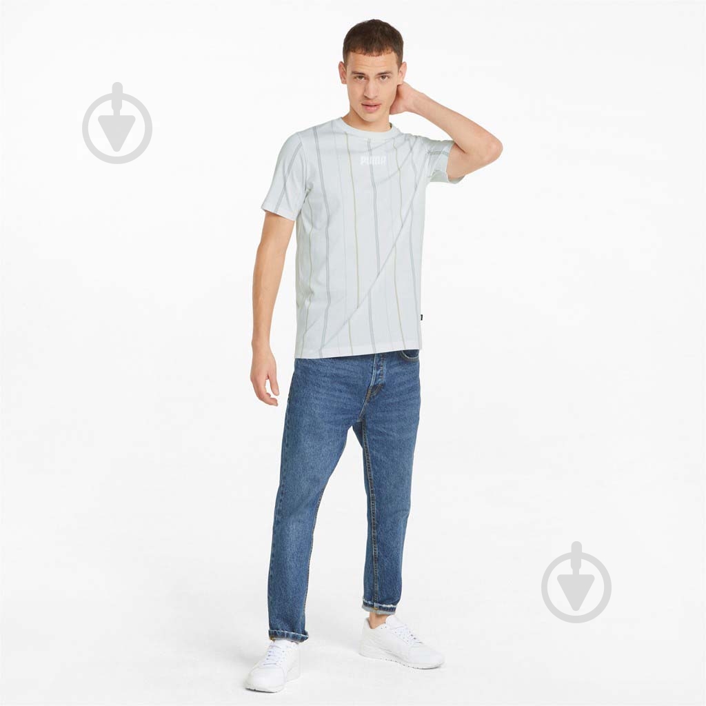 Футболка Puma MODERN BASICS STRIPE TEE 84740802 р.M белый - фото 3