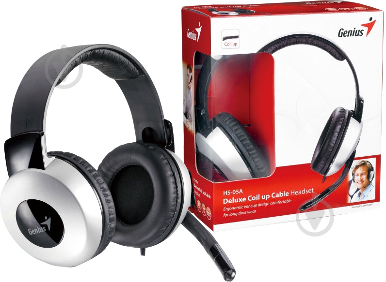 Гарнитура Genius HS-05A black - фото 1 Гарнитура Genius HS-05A black - фото 1