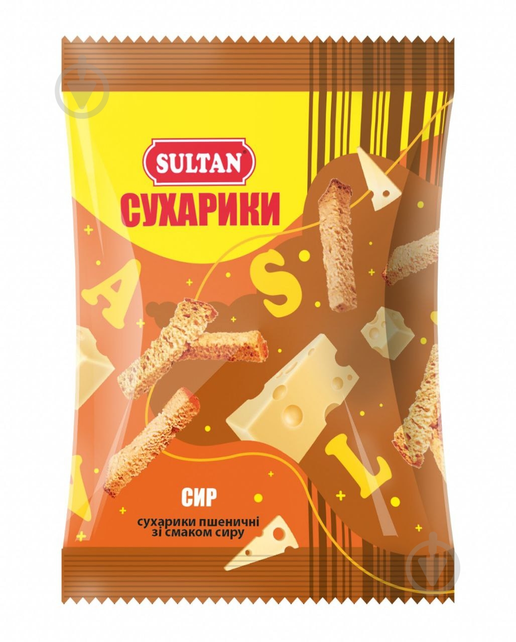 Сухарики SULTAN пшеничные со вкусом сыра 90г - фото 1