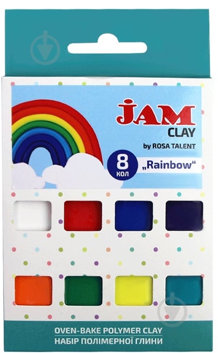 Пластика Jam Clay Rainbow 8 шт. 20 г - фото 1