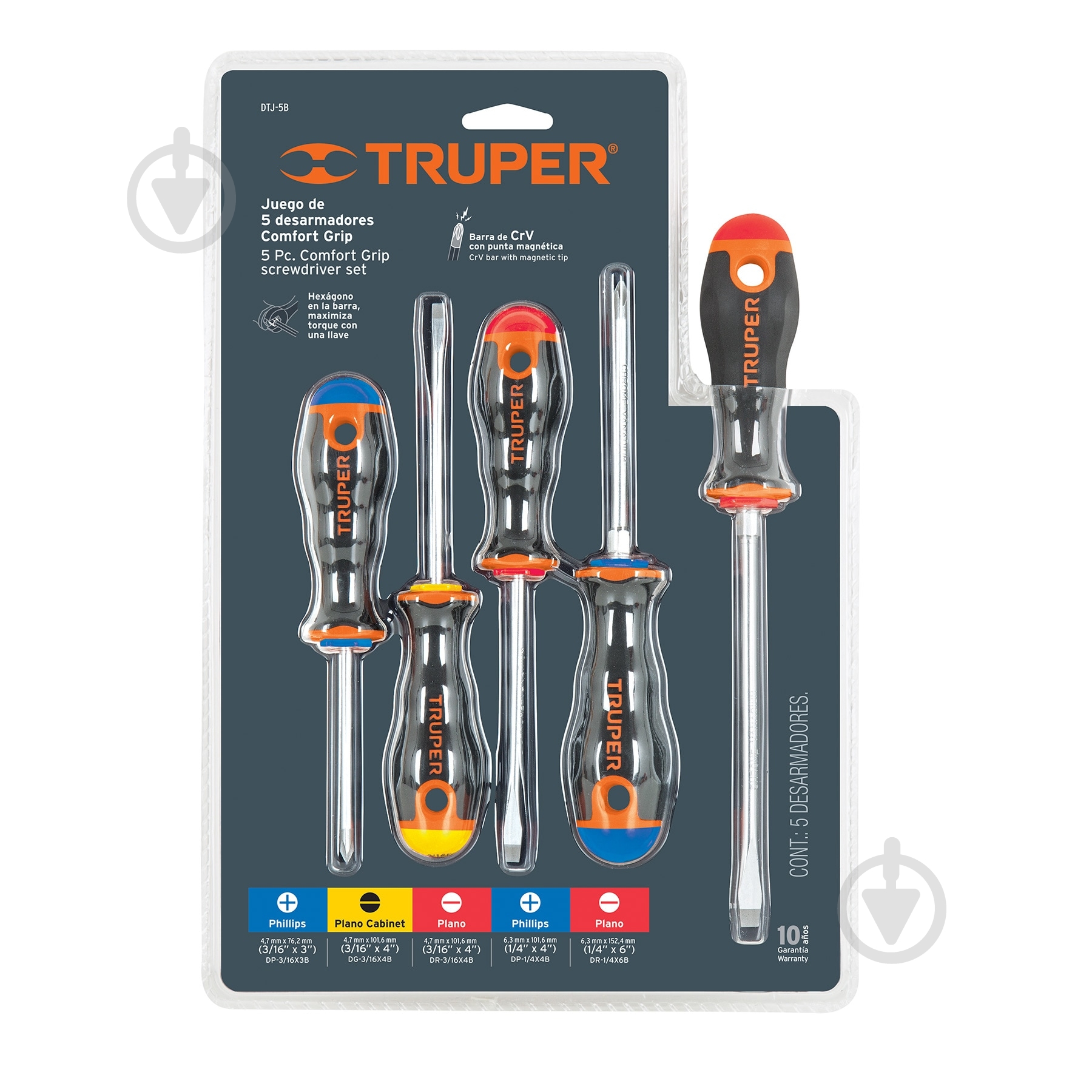 Набор отверток Truper DTJ-5B - фото 1 Набор отверток Truper DTJ-5B - фото 1