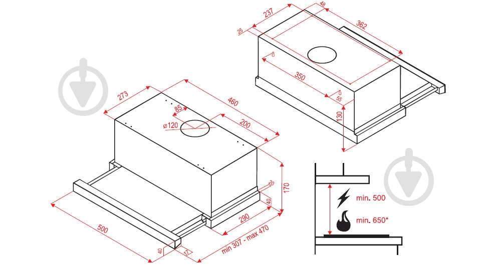 Витяжка Perfelli TL 5102 I - фото 8