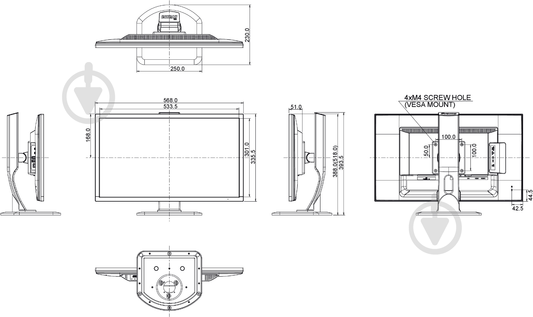 Монитор Iiyama G-Master 24" (GB2488HSU-B3) - фото 12