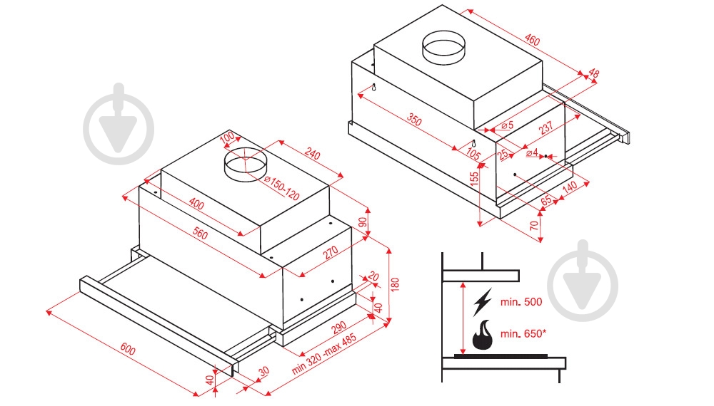 Витяжка Perfelli TLS 6832 BL LED - фото 8