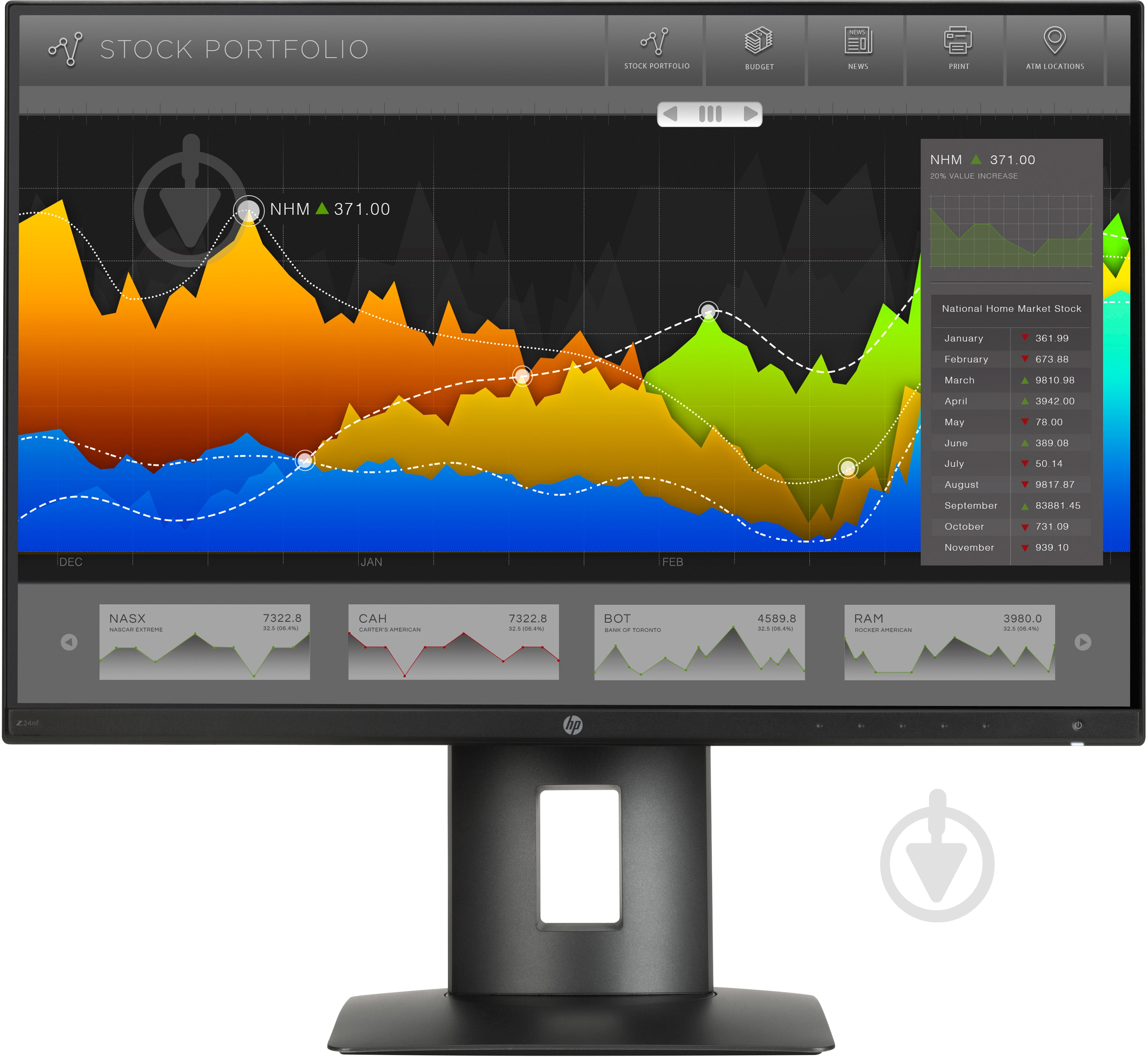 Монитор HP Z24nf 23,8" (K7C00A4) - фото 1