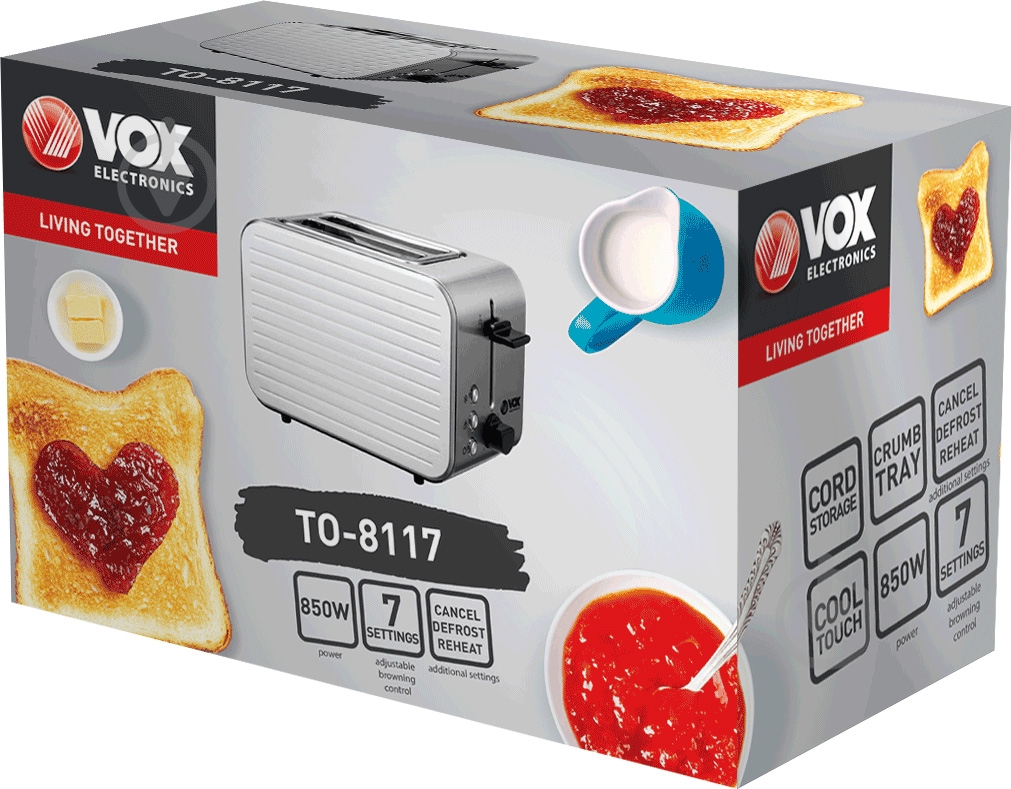 Тостер VOX Electronics TO8117 - фото 2 Тостер VOX Electronics TO8117 - фото 2