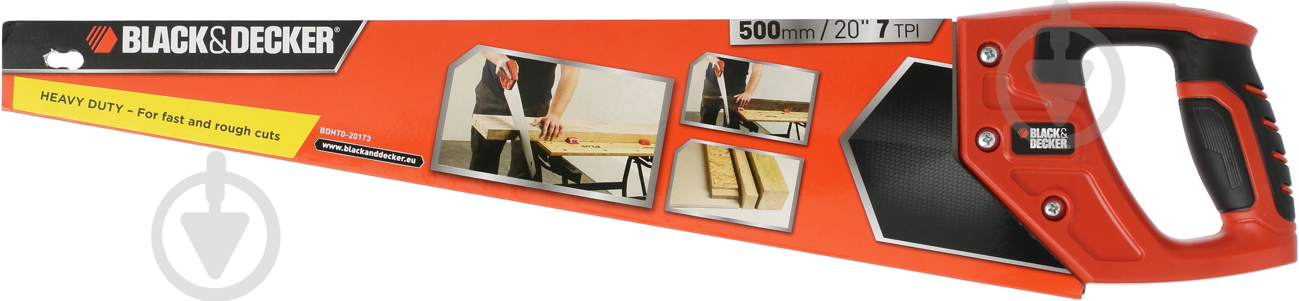 Пила по дереву 500 мм Black+Decker BDHT0-20173 - фото 3