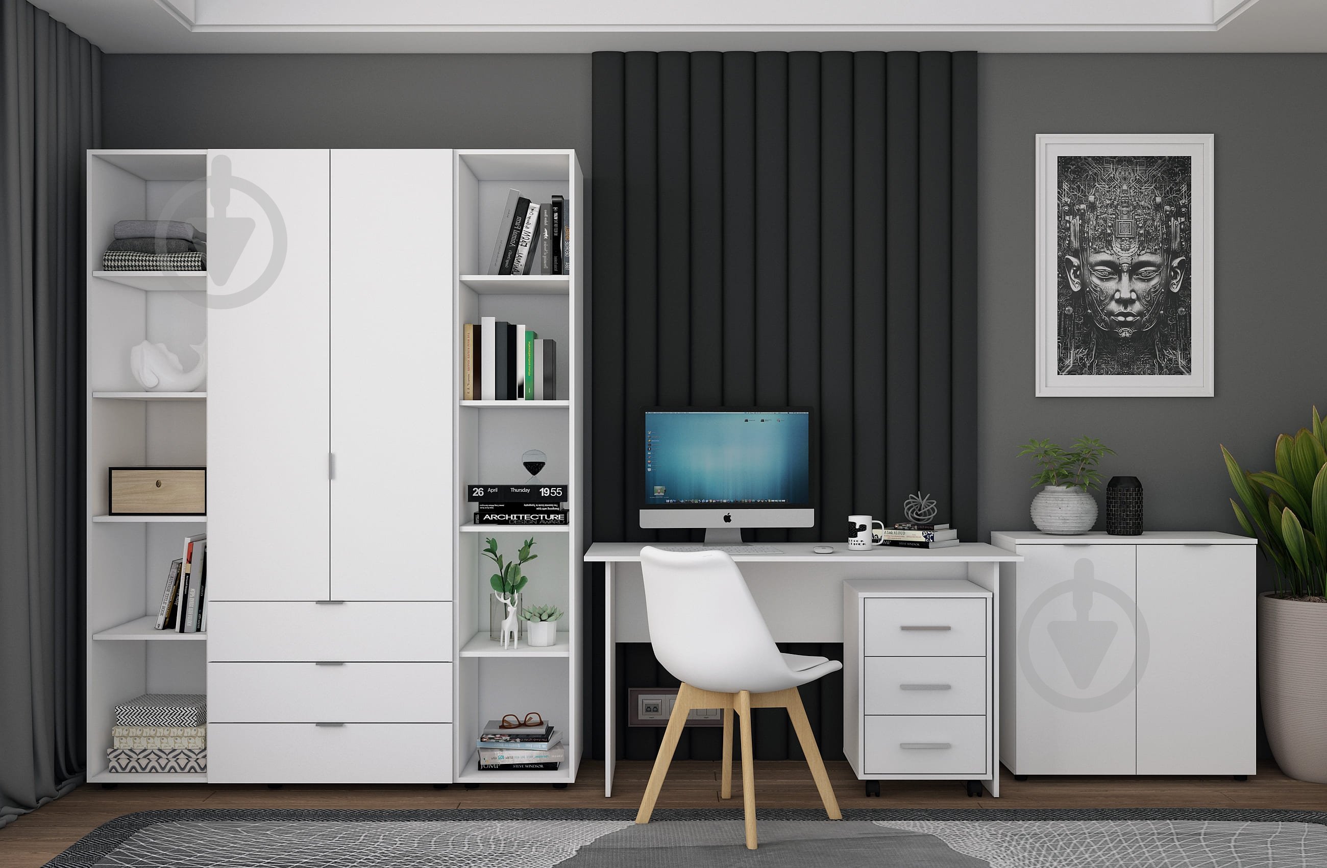 Комод Doros Рон 3 800x810x380 мм белый/белый - фото 3 Комод Doros Рон 3 800x810x380 мм белый/белый - фото 3