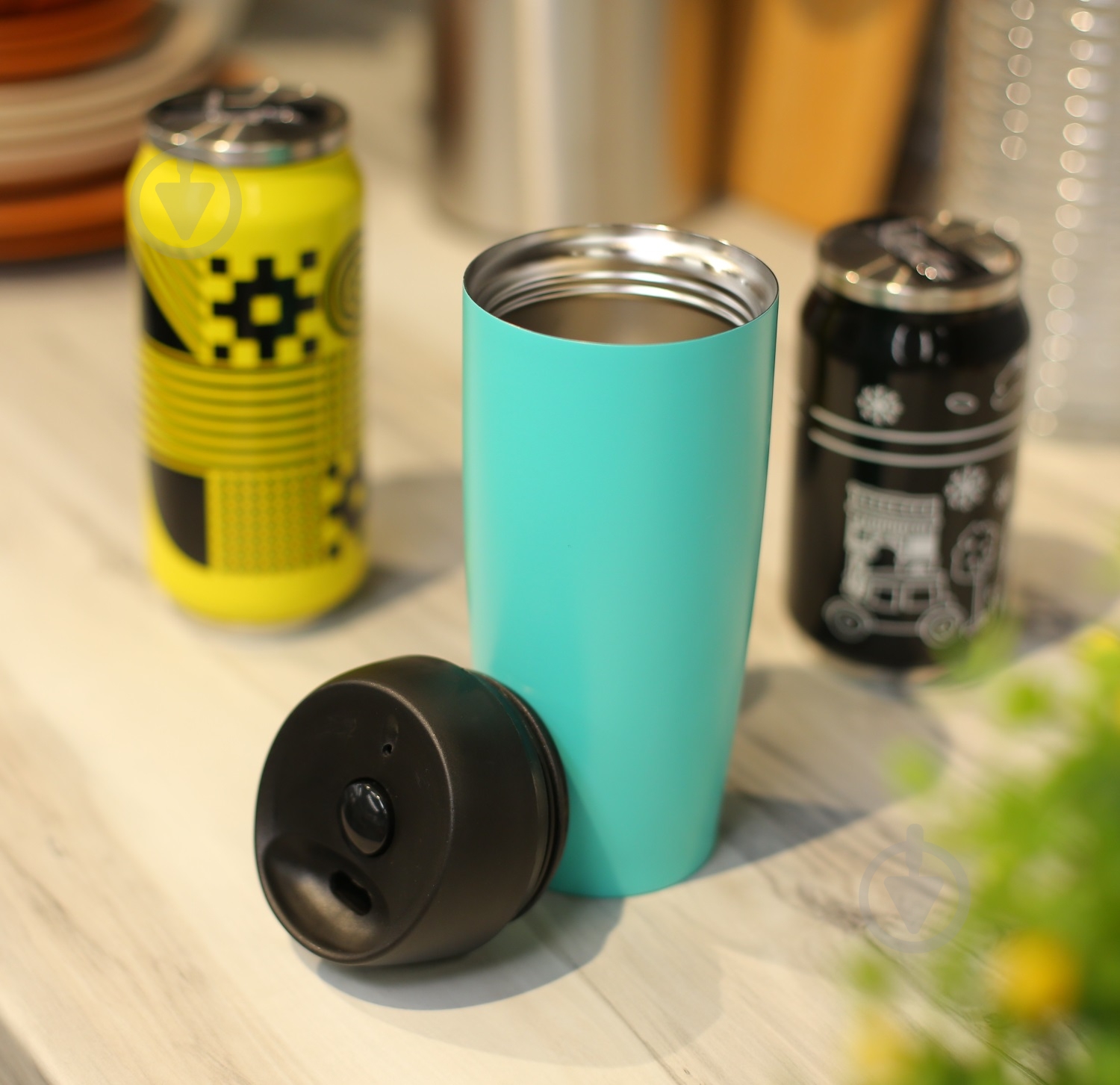 Термочашка Flamberg Green Geometry 400 мл - фото 3