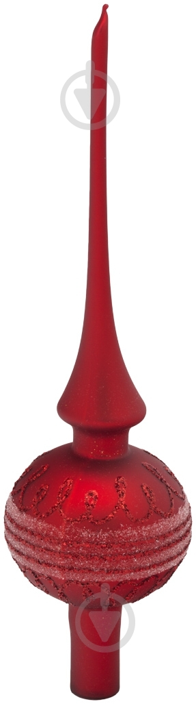 Верхушка стеклянная матовая d70 мм красный с рисунком - фото 1 Верхушка стеклянная матовая d70 мм красный с рисунком - фото 1