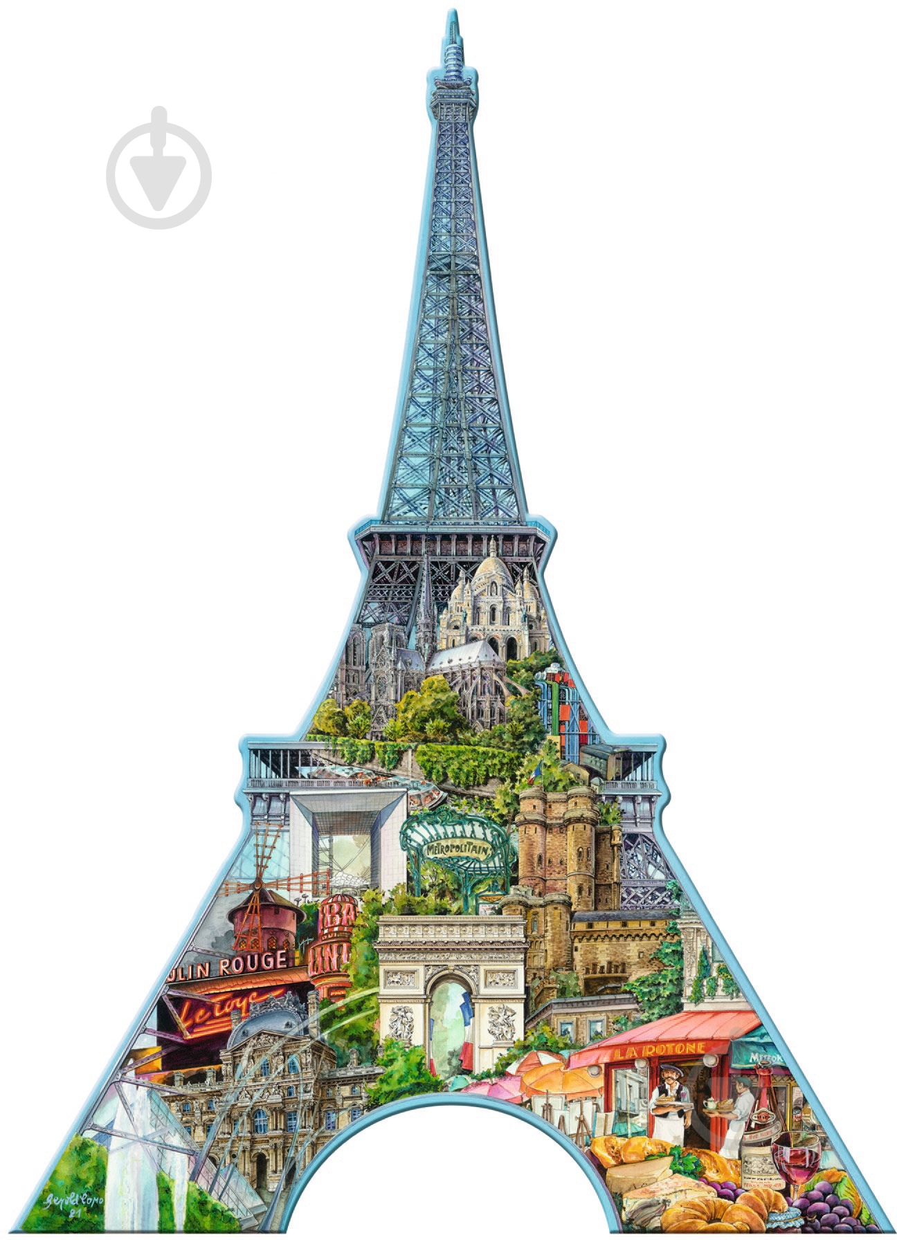 Пазл Ravensburger Ейфелева вежа (силует) RSV-161522 - фото 3