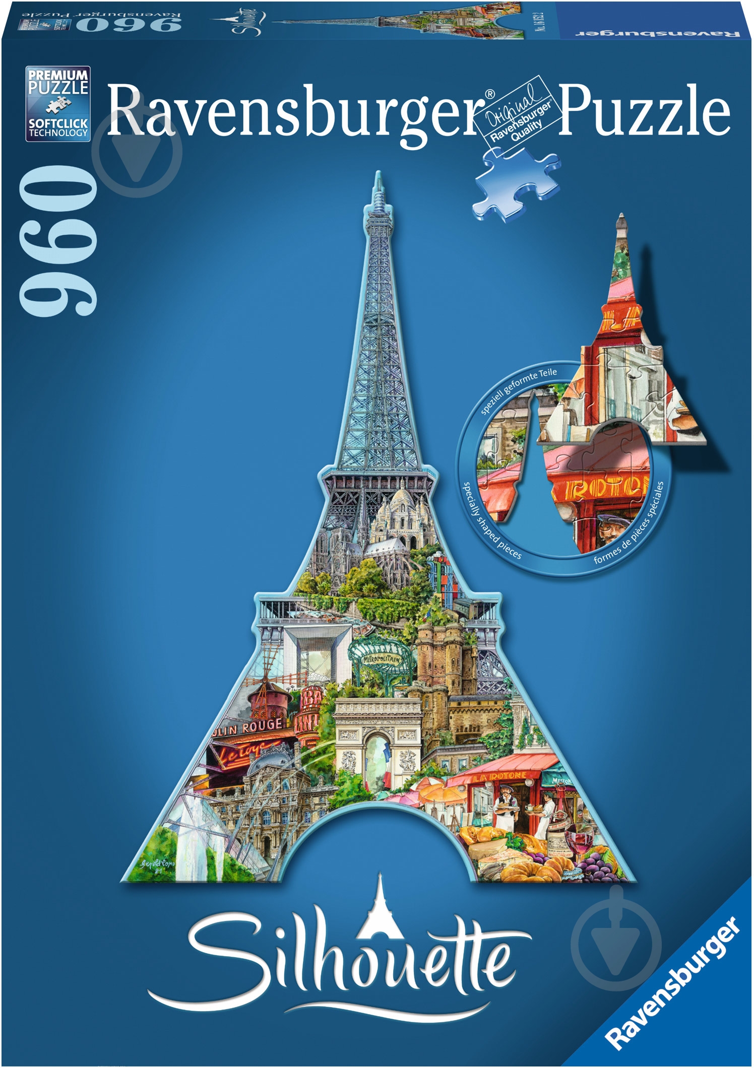 Пазл Ravensburger Ейфелева вежа (силует) RSV-161522 - фото 1