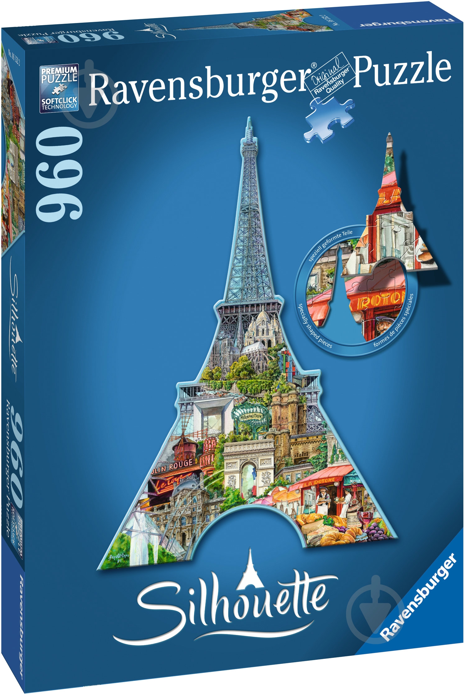 Пазл Ravensburger Ейфелева вежа (силует) RSV-161522 - фото 2