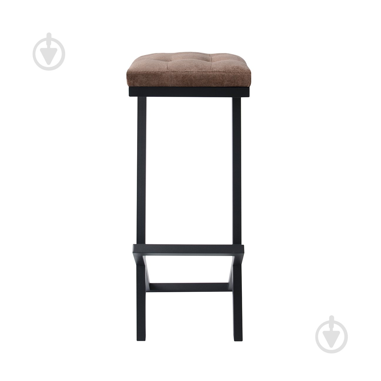 Стілець барний Платан коричневий на чорному каркасі коричневий - фото 4 Стілець барний Платан коричневий на чорному каркасі коричневий - фото 4