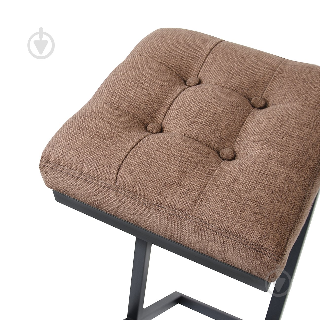 Стілець барний Платан коричневий на чорному каркасі коричневий - фото 3 Стілець барний Платан коричневий на чорному каркасі коричневий - фото 3