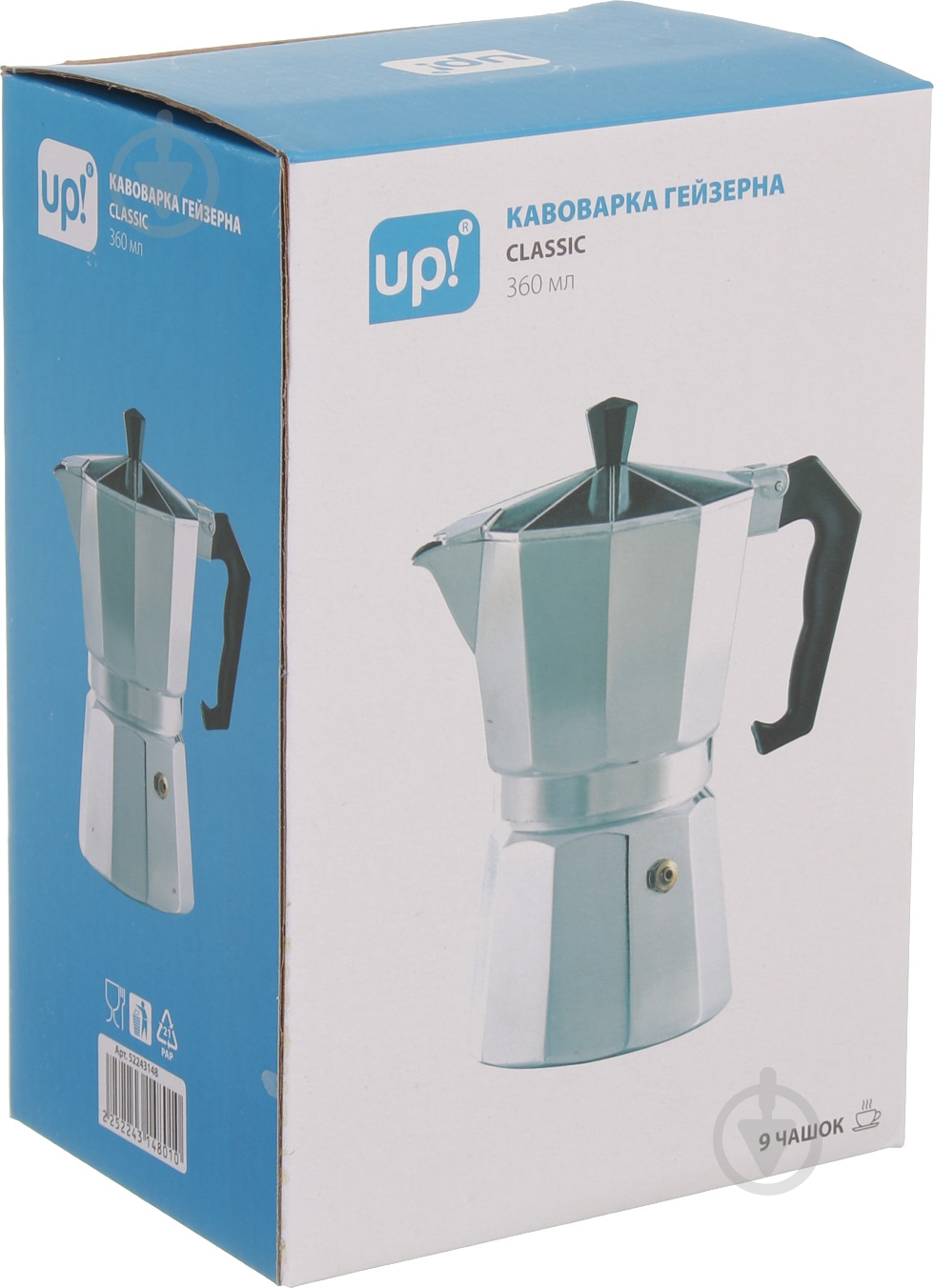 Кофеварка гейзерная UP! (Underprice) Classic 360 мл - фото 6 Кофеварка гейзерная UP! (Underprice) Classic 360 мл - фото 6