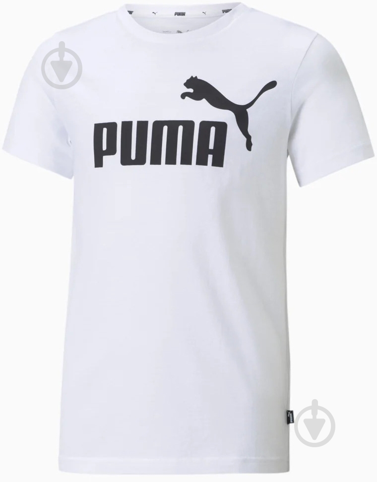 Футболка Puma ESS LOGO TEE B 58696002 р.128 белый - фото 1