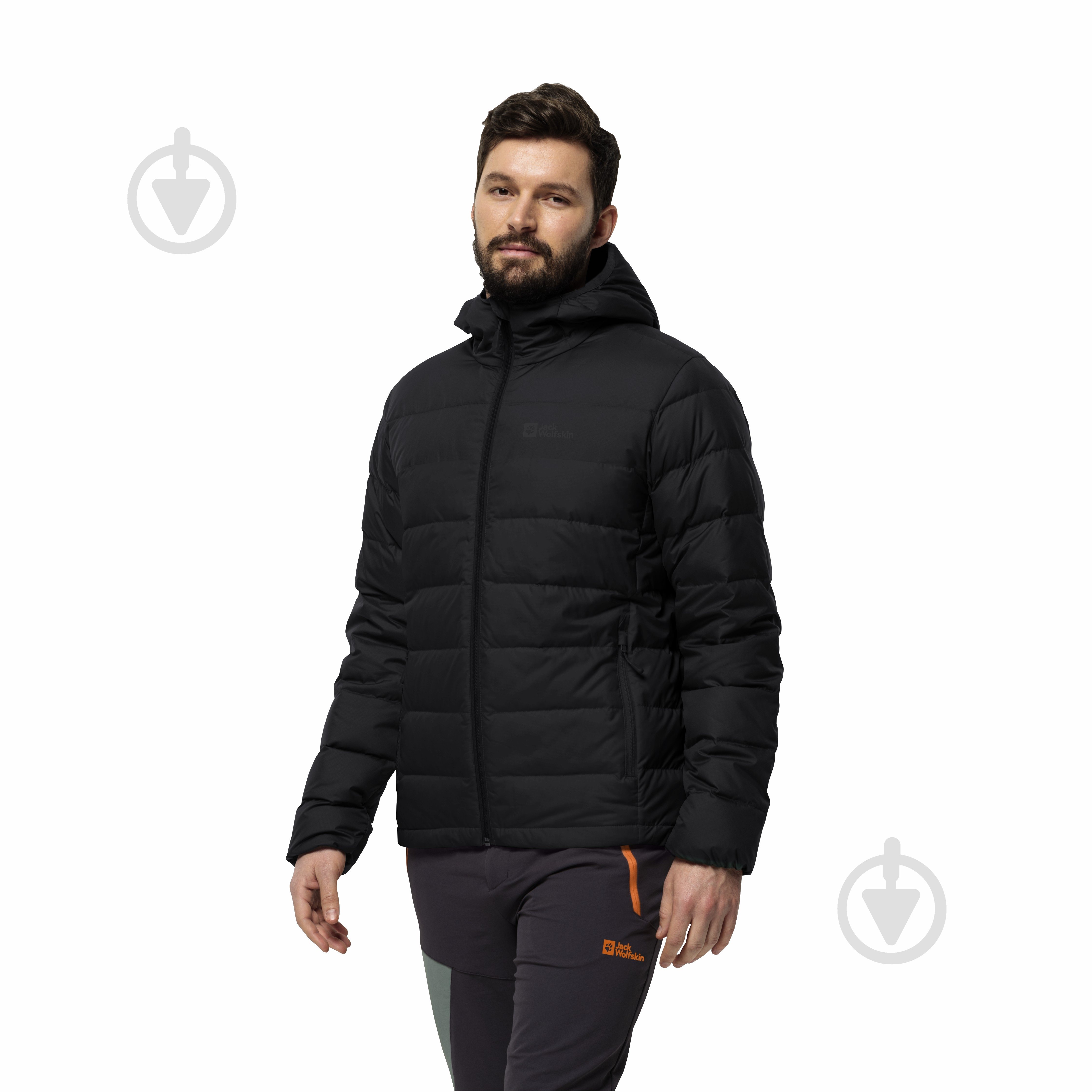 Куртка мужская демисезонная Jack Wolfskin ATHER DOWN HOODY M RDS 1207671_6000 р.4XL черная - фото 3