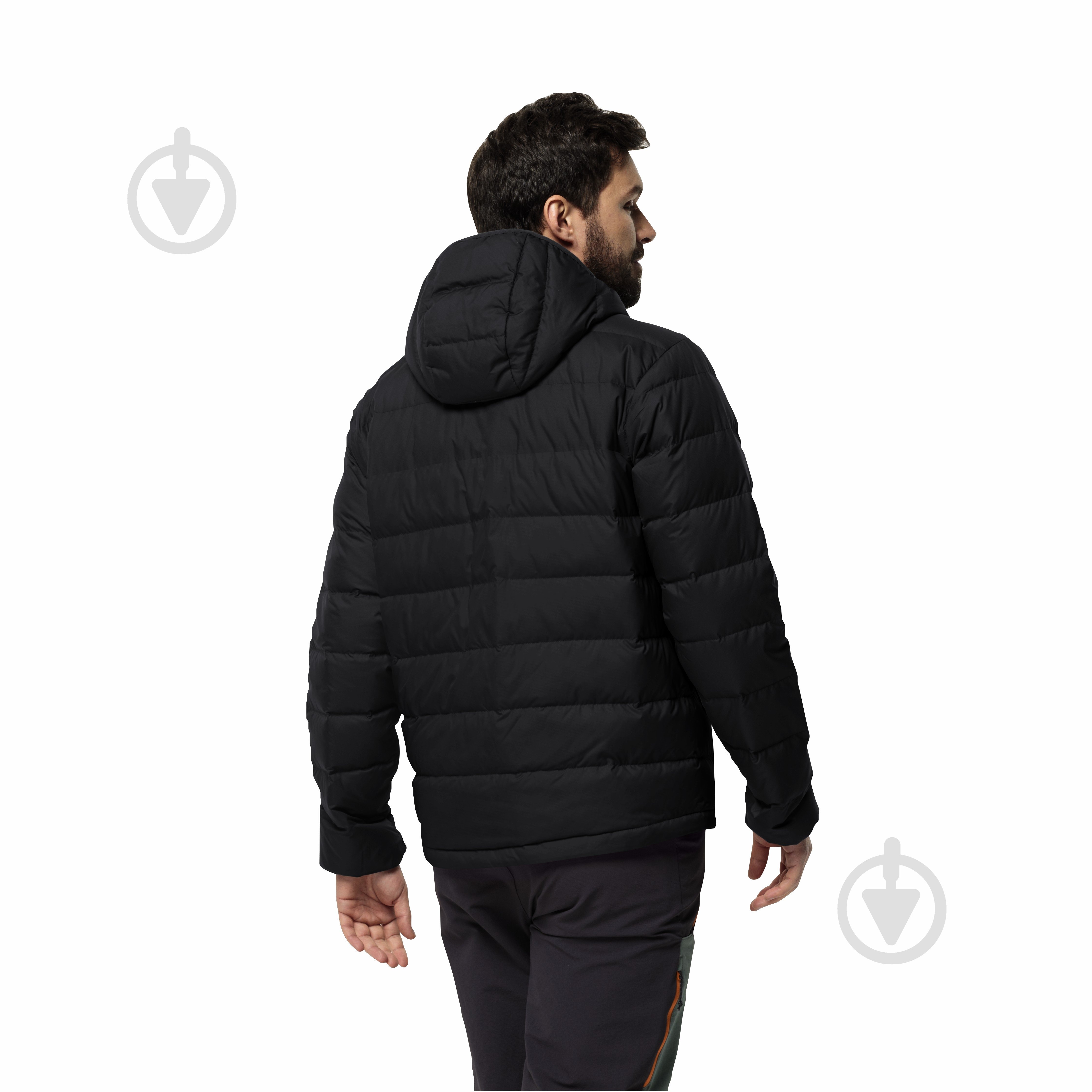 Куртка мужская демисезонная Jack Wolfskin ATHER DOWN HOODY M RDS 1207671_6000 р.4XL черная - фото 4