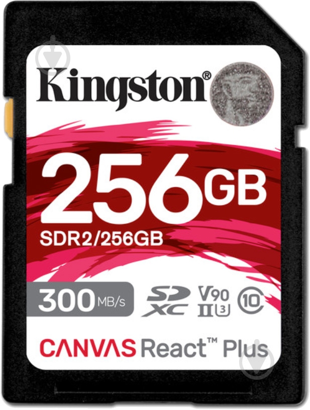 Карта памяти Kingston SDXC 256 ГБ UHS-II Class 3 (U3)Class 10 (SDR2/256GB ) Canvas React Plus - фото 1