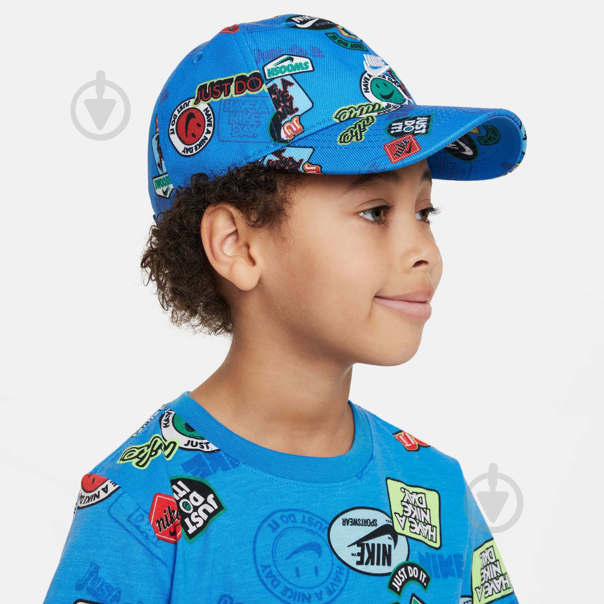 Кепка Nike PRINTED HBR CURVE BRIM CAP 8A2966-B68 4-7Y синій - фото 1