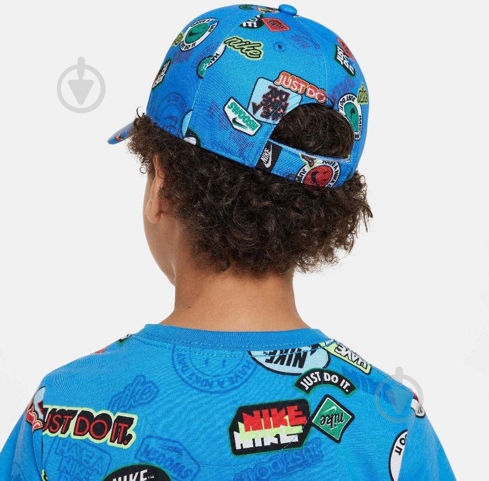 Кепка Nike PRINTED HBR CURVE BRIM CAP 8A2966-B68 4-7Y синій - фото 3