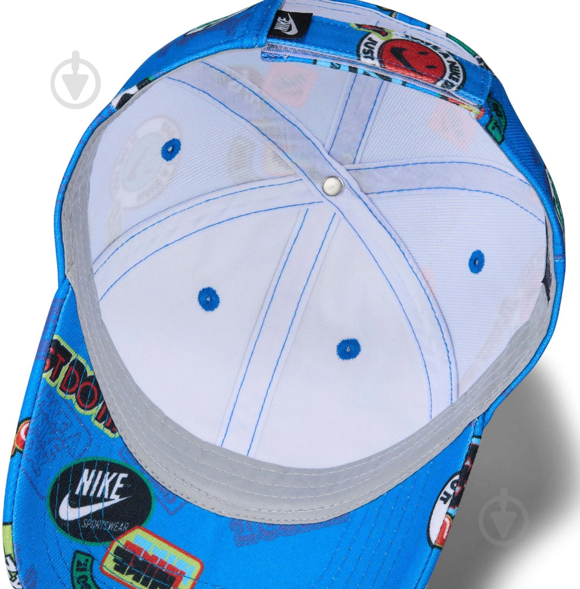 Кепка Nike PRINTED HBR CURVE BRIM CAP 8A2966-B68 4-7Y синій - фото 4