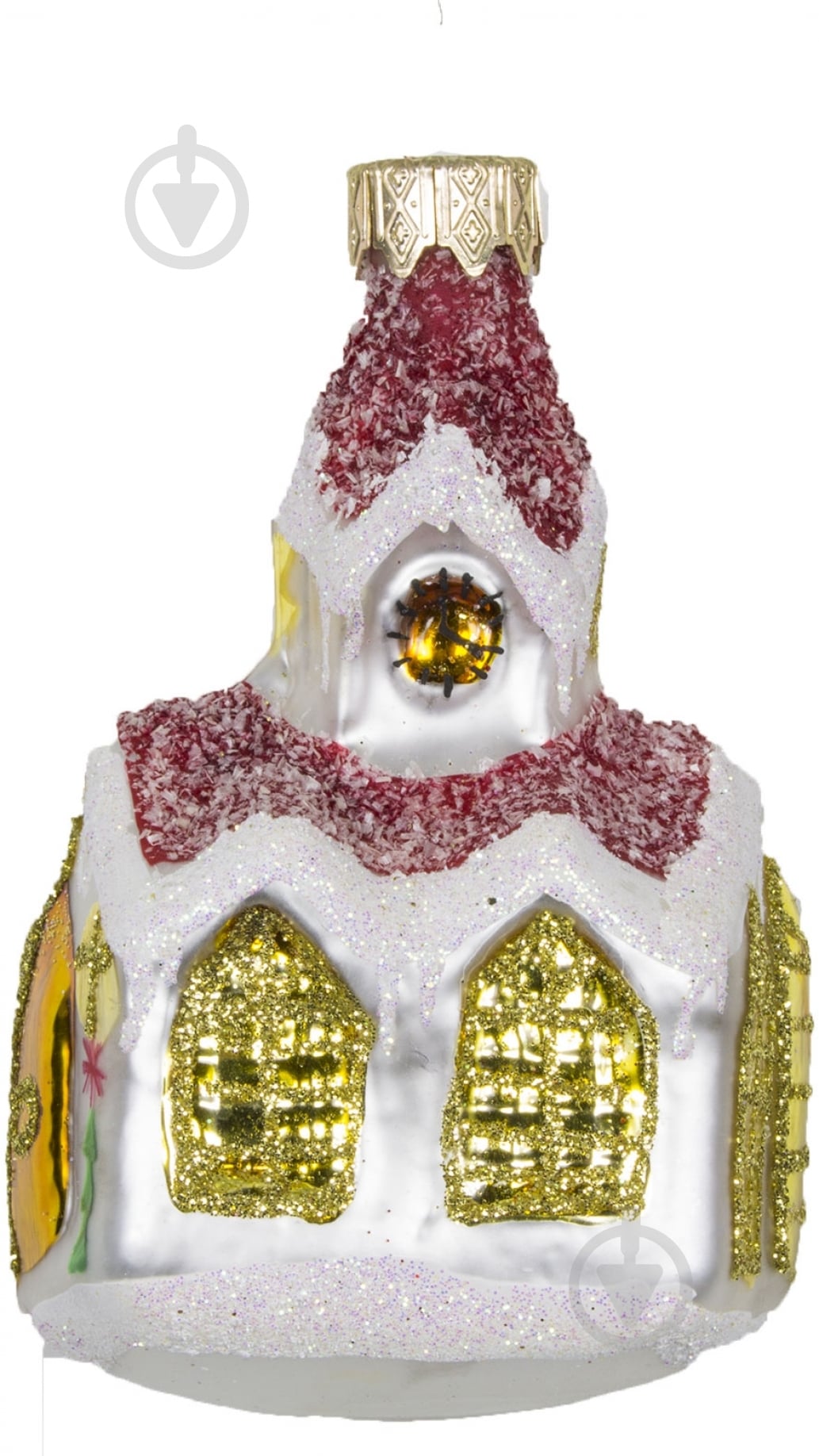 Елочная игрушка Домик заснеженный 7 см - фото 1 Елочная игрушка Домик заснеженный 7 см - фото 1