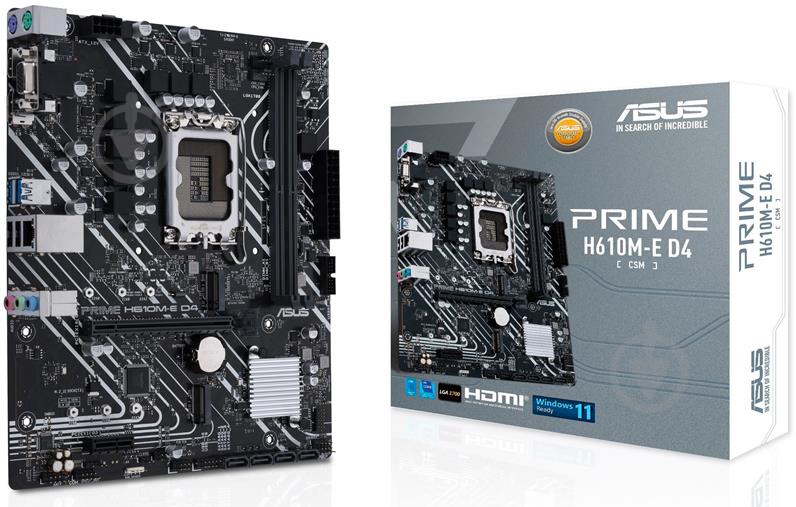 Материнская плата Asus PRIME H610M-E D4-CSM (Socket 1700, Intel H610, micro ATX) - фото 5